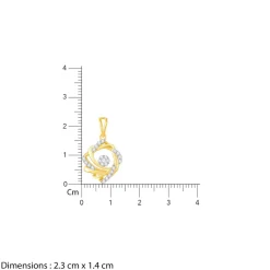 Gold Gentle Floral Diamond Pendant