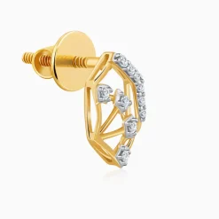 Gold Gilded Dew Lab Grown Diamond Stud Earrings