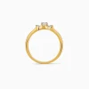 Gold Gilded Quatrefoil Lab Grown Diamond Ring