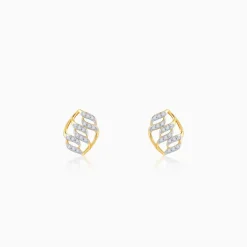 Gold Glam Lab Grown Diamond Stud Earrings