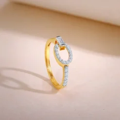 Gold Glamourous Cirque Lab Grown Diamond Ring