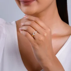 Gold Glamourous Cirque Lab Grown Diamond Ring