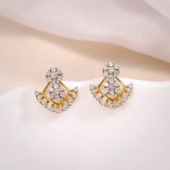 Gold Glided Spark Lab Grown Diamond Earrings
