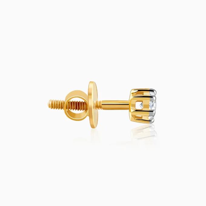 Gold Glitterbomb Diamond Studs