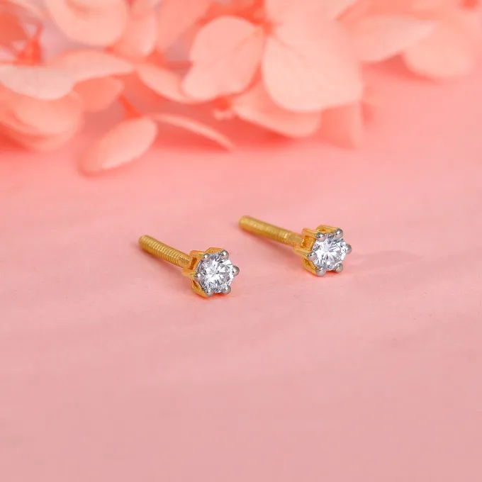 Gold Glitterbomb Diamond Studs