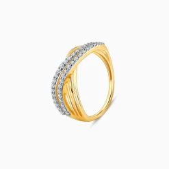 Gold Glorious Wave Diamond Ring