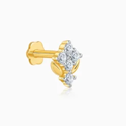 Gold Glow Vine Lab Grown Diamond Nosepin