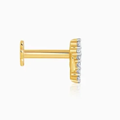 Gold Glow Vine Lab Grown Diamond Nosepin