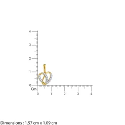Gold Glowing Love Lab Grown Diamond Pendant