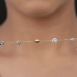 Gold Gorgeous Cluster Diamond Bracelet