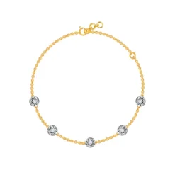 Gold Gorgeous Cluster Diamond Bracelet