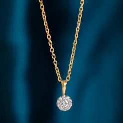 Gold Gorgeous Cluster Diamond Pendant