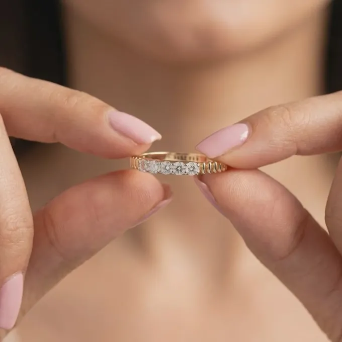 Gold Graceified Lab Grown Diamond Ring (Size 12)