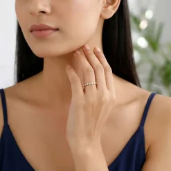 Gold Halo Line Lab Grown Diamond Ring (Size 12)