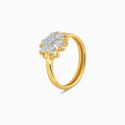 Gold Heart Bloom Lab Grown Diamond Ring