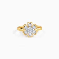Gold Heart Bloom Lab Grown Diamond Ring