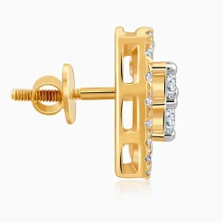 Gold Heartlet Diamond Earrings