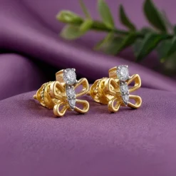 Gold Hedylidae Lab Grown Diamond Earrings
