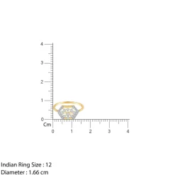 Gold Hexagonaria Lab Grown Diamond Ring