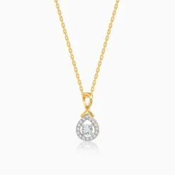 Gold Infinite Drop Lab Grown Diamond Pendant