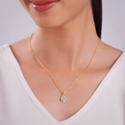 Gold Infinite Drop Lab Grown Diamond Pendant