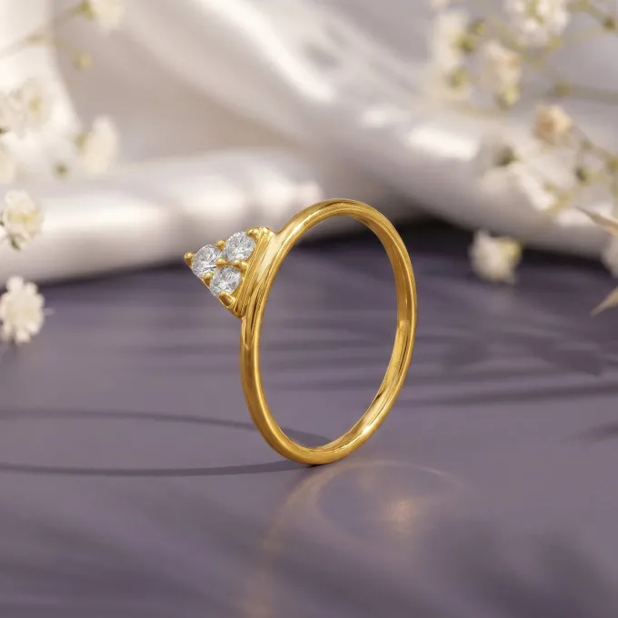 Gold Infinite Prism Lab Grown Diamond Ring (Size 12)