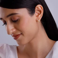 Gold Infinity Grace Lab Grown Diamond Stud Earrings
