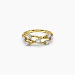 Gold Interlace Orbit Lab Grown Diamond Ring (Size 12)