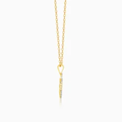 Gold Interlinked Circles Diamond Pendant