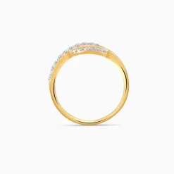 Gold Interlocking Lab Grown Diamond Ring