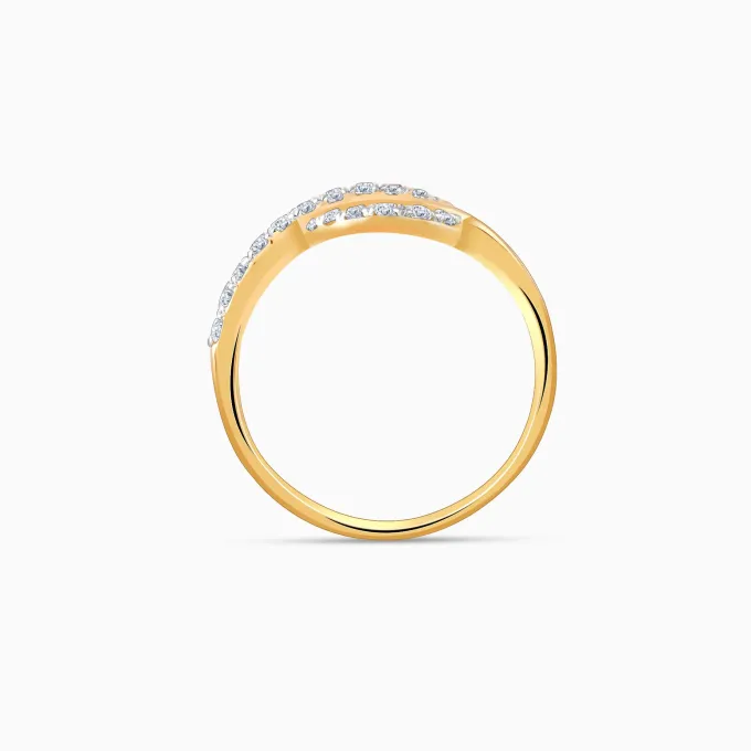 Gold Interlocking Lab Grown Diamond Ring