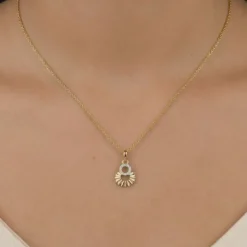 Gold Interstellar Lab Grown Diamond Pendant
