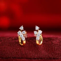 Gold Intertwine Glow Lab Grown Diamond Earrings