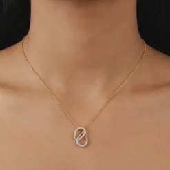 Gold Intertwined Grace Lab Grown Diamond Pendant