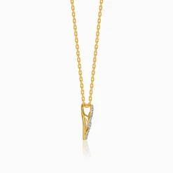 Gold Intertwined Grace Lab Grown Diamond Pendant
