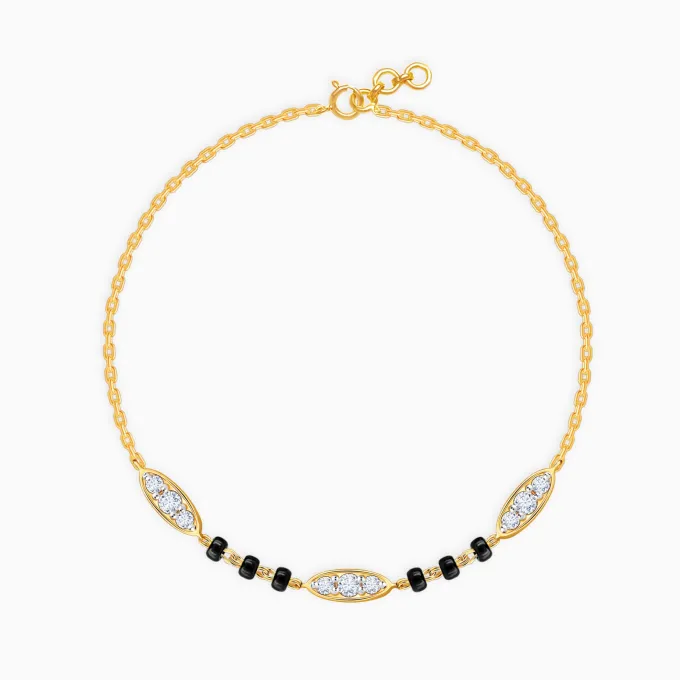 Gold Isha Diamond Mangalsutra Bracelet