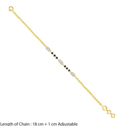 Gold Isha Diamond Mangalsutra Bracelet