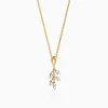 Gold Leaf Bliss Lab Grown Diamond Pendant