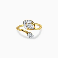 Gold Leaf in Motion Lab Grown Diamond Ring (Size 12)