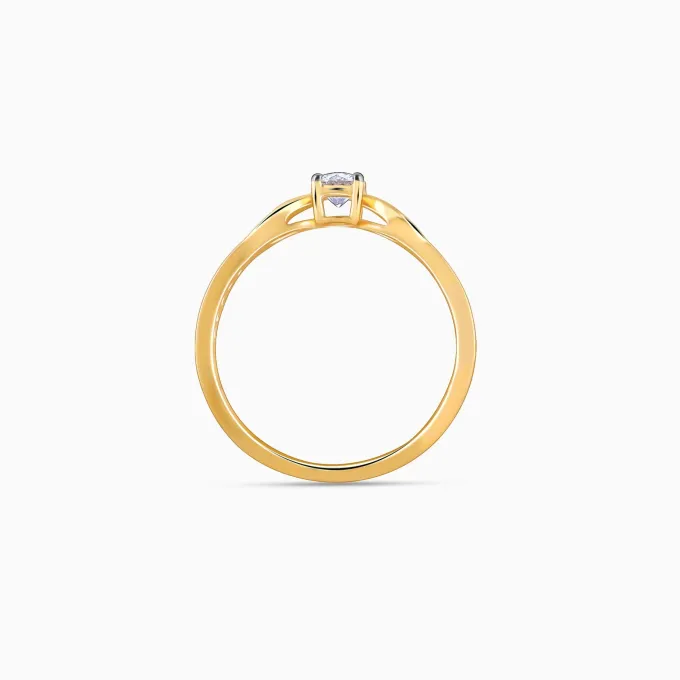 Gold Leafora Diamond Ring