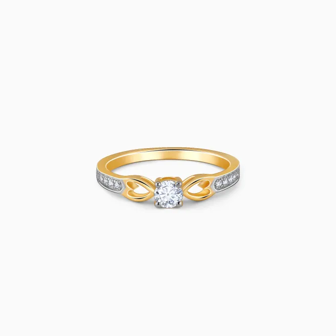 Gold Leafora Diamond Ring