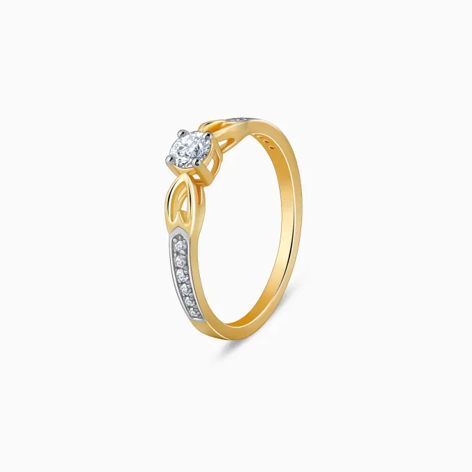 Gold Leafora Diamond Ring