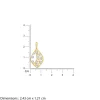 Gold Leafy Glam Lab Grown Diamond Pendant