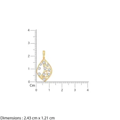 Gold Leafy Glam Lab Grown Diamond Pendant