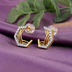 Gold Leoni Lab Grown Diamond Earrings