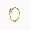 Gold Liora Twist Lab Grown Diamond Ring (Size 12)