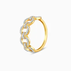 Gold Locking Lab Grown Diamond Ring