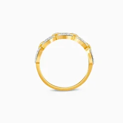 Gold Locking Lab Grown Diamond Ring