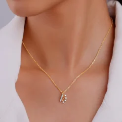 Gold Loop Diamond Pendant