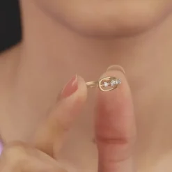 Gold Love for Sparkles Lab Grown Diamond Ring (Size 13)
